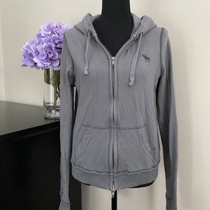 Women’s Abercrombie & Fitch Gray Zip Up Sweatshirt